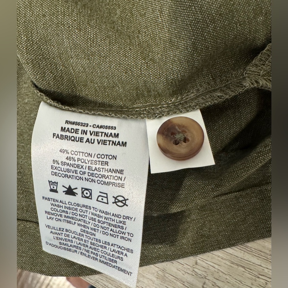 Nike Naomi Osaka Oversized Short-Sleeve Top Olive Green Button Up Tennis Size XS - Picture 11 of 12